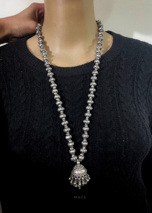 Jhumka Silver Necklace